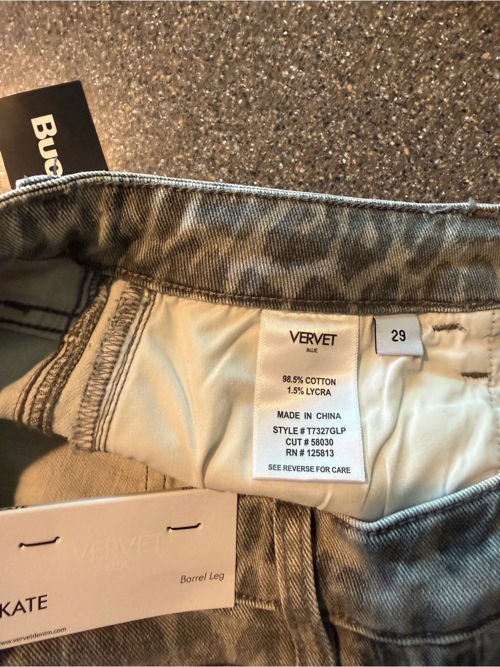 Women's Gray Leopard Print Drawstring Barrel Jeans - Picture 4 of 4